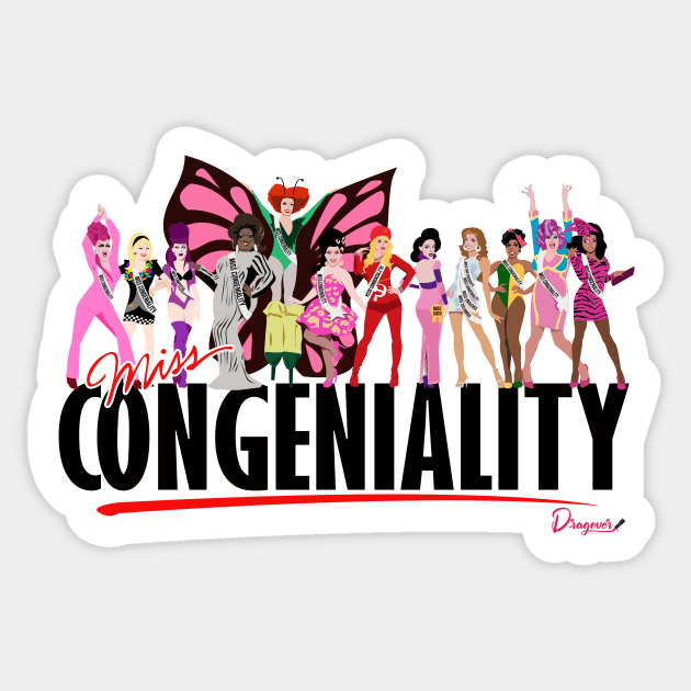 Miss Congeniality from Drag Race Sticker by dragover